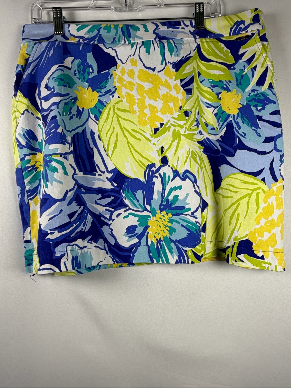 Rafaella Floral Golf Skort & Sleeveless Quarter-Zip Top Set XL